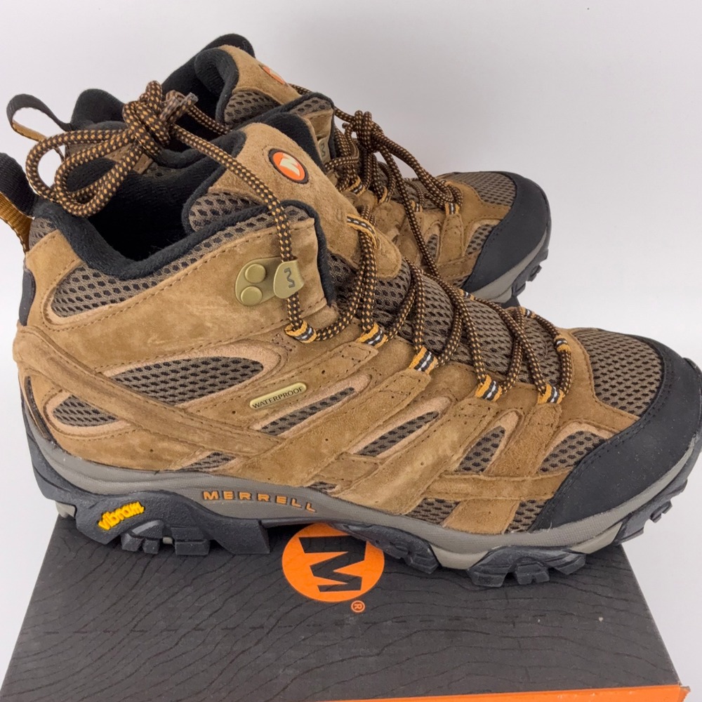 Merrell Moab 2 Mid WP Earth Brown Waterproof Hiking Boots J06051 Mens 9.5 M - Picture 3 of 8